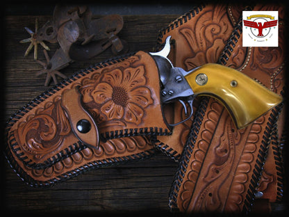 PIETTA FRONTIER, PISTOLERO, GREAT WESTERN II 2 MAGNA-TUSK GRIPS ~ 2P AGED IVORY