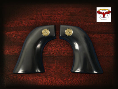 PIETTA FRONTIER, PISTOLERO, GREAT WESTERN II 2 MAGNA-TUSK GRIPS ~ 1P BLACK IVORY