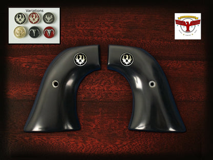 RUGER BLACKHAWK, VAQUERO, SINGLE SIX, SBH Rnd ~ Magna-Tusk™ BLACK IVORY GRIPS
