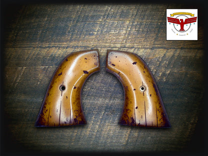 RUGER .32 H&R Mag Single Six “Baby Vaquero” GRIPS ~ M.T. AGED DISTRESSED IVORY