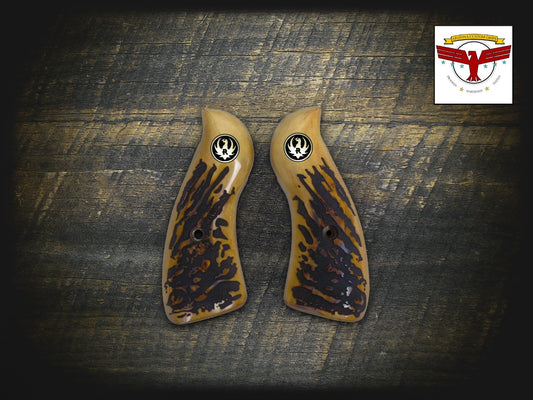 RUGER SPEED-SIX 6 Magna-Tusk™ PREMIUM AGED STAG GRIPS