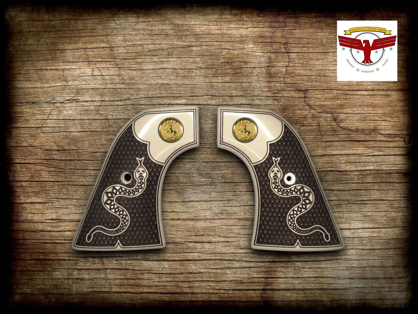 PIETTA 1860 ARMY PERCUSSION OR CARTRIDGE GUN GRIPS; 2P MAGNA-TUSK™ RATTLESNAKE
