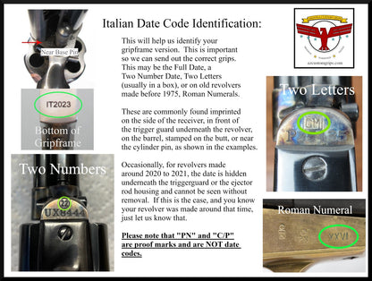 PIETTA 1858 REMINGTON GRIPS ~ MAGNA-TUSK™ BLACK IVORY SCROLLWORK