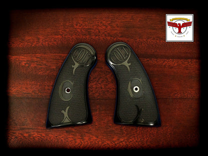 COLT PYTHON GRIPS – HARD RUBBER / GUTTA PERCHA STYLE ; BLACK IVORY MAGNA-TUSK™