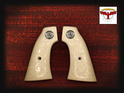 HENRY BIG BOY or GOLDEN BOY REVOLVER GRIPS ~ MAGNA-TUSK™ WHITE IVORY SCROLL