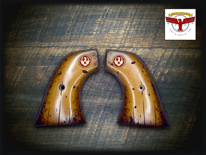 RUGER .32 H&R Mag Single Six “Baby Vaquero” GRIPS ~ M.T. AGED DISTRESSED IVORY