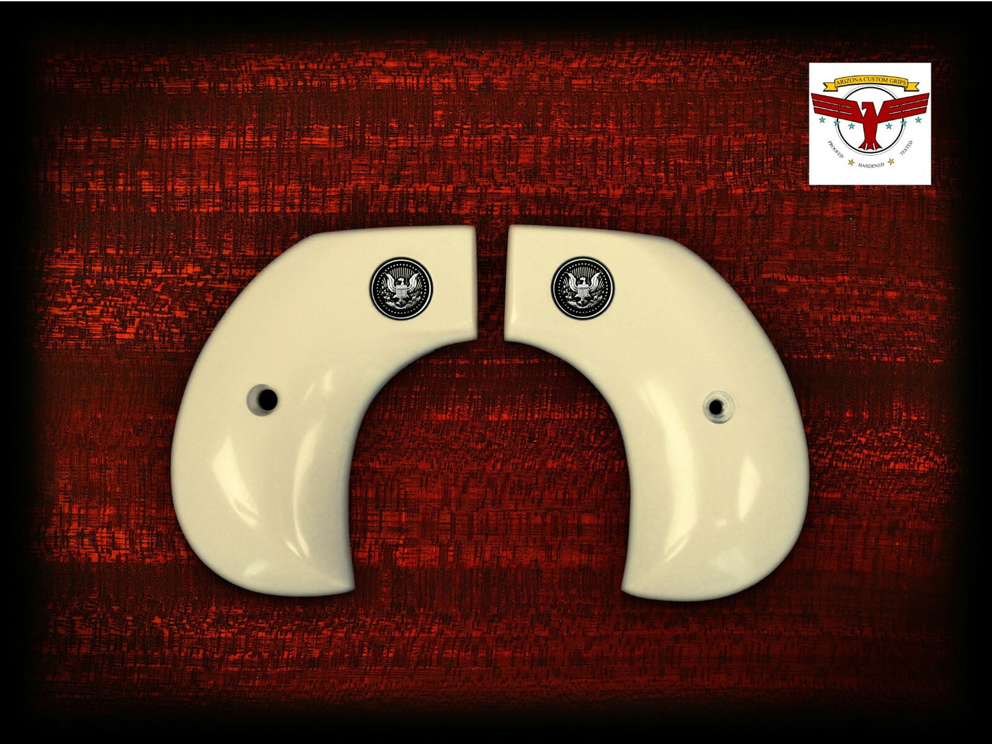 RUGER BIRDSHEAD VAQUERO, NEW VAQUERO, & WRANGLER GRIPS ~ MT WHITE IVORY QR