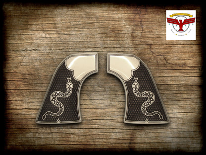 PIETTA 1860 ARMY PERCUSSION OR CARTRIDGE GUN GRIPS; 1P MAGNA-TUSK™ RATTLESNAKE