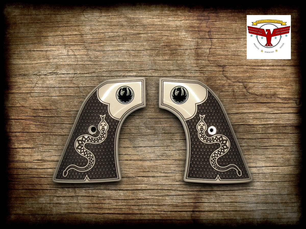 RUGER WRANGLER & SUPER WRANGLER GRIPS ~ MAGNA-TUSK™ Ivory ~ RATTLESNAKE