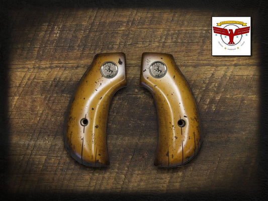 HENRY BIG BOY or GOLDEN BOY BIRDSHEAD GRIPS ~ MAGNA-TUSK™ AGED DISTRESSED IVORY