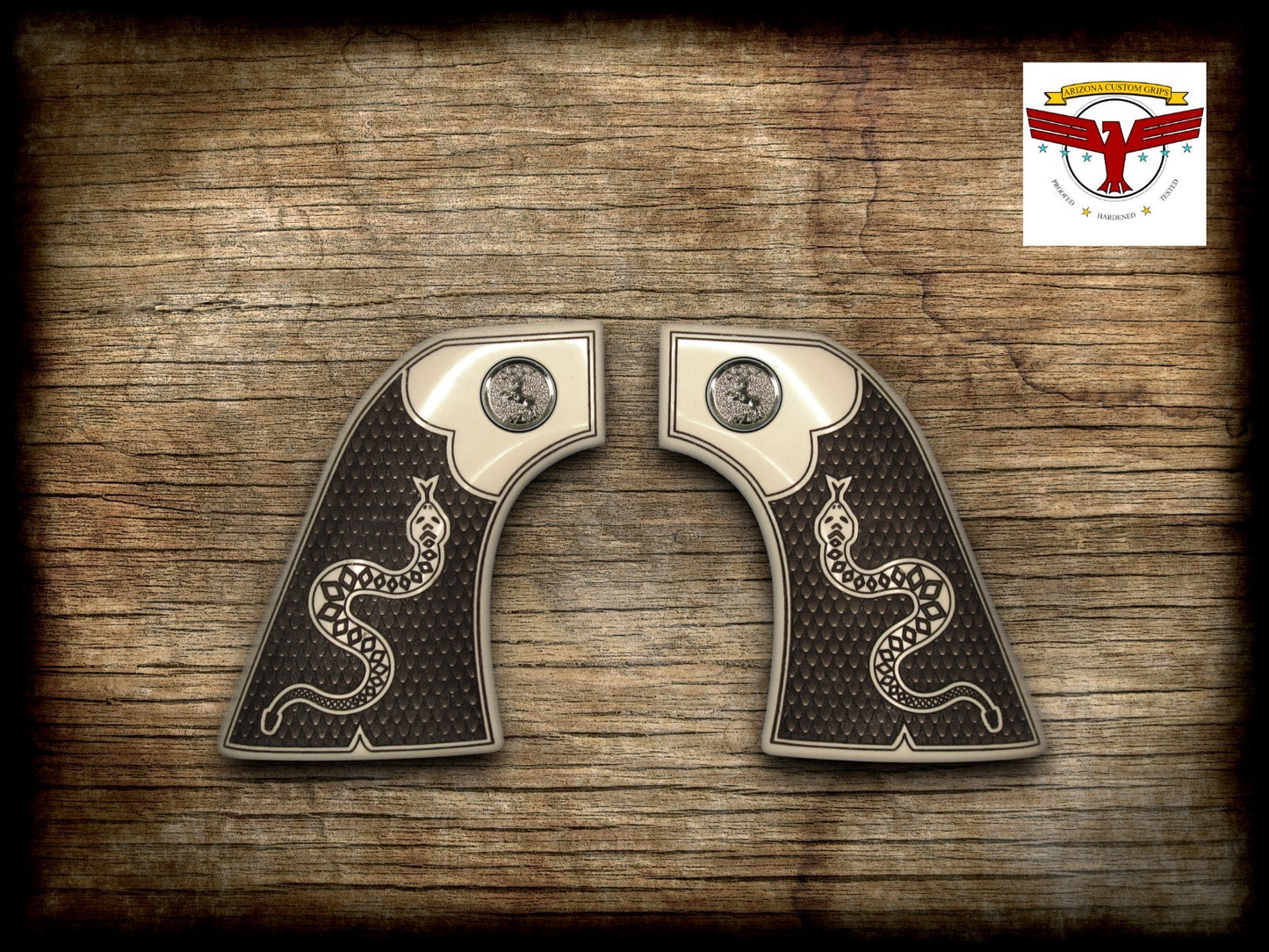 PIETTA 1860 ARMY PERCUSSION OR CARTRIDGE GUN GRIPS; 1P MAGNA-TUSK™ RATTLESNAKE