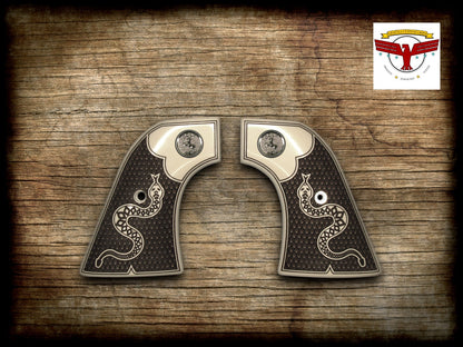 PIETTA 1860 ARMY PERCUSSION OR CARTRIDGE GUN GRIPS; 2P MAGNA-TUSK™ RATTLESNAKE
