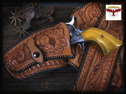 PIETTA FRONTIER, PISTOLERO, GREAT WESTERN II 2 MAGNA-TUSK GRIPS ~ 2P AGED IVORY