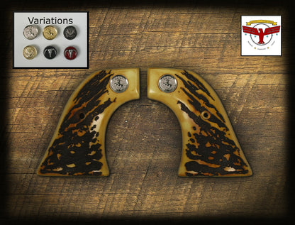 CHIAPPA SAA 1873-22 1873-17 KIMAR GRIPS ~ MAGNA-TUSK™ AGED STAG