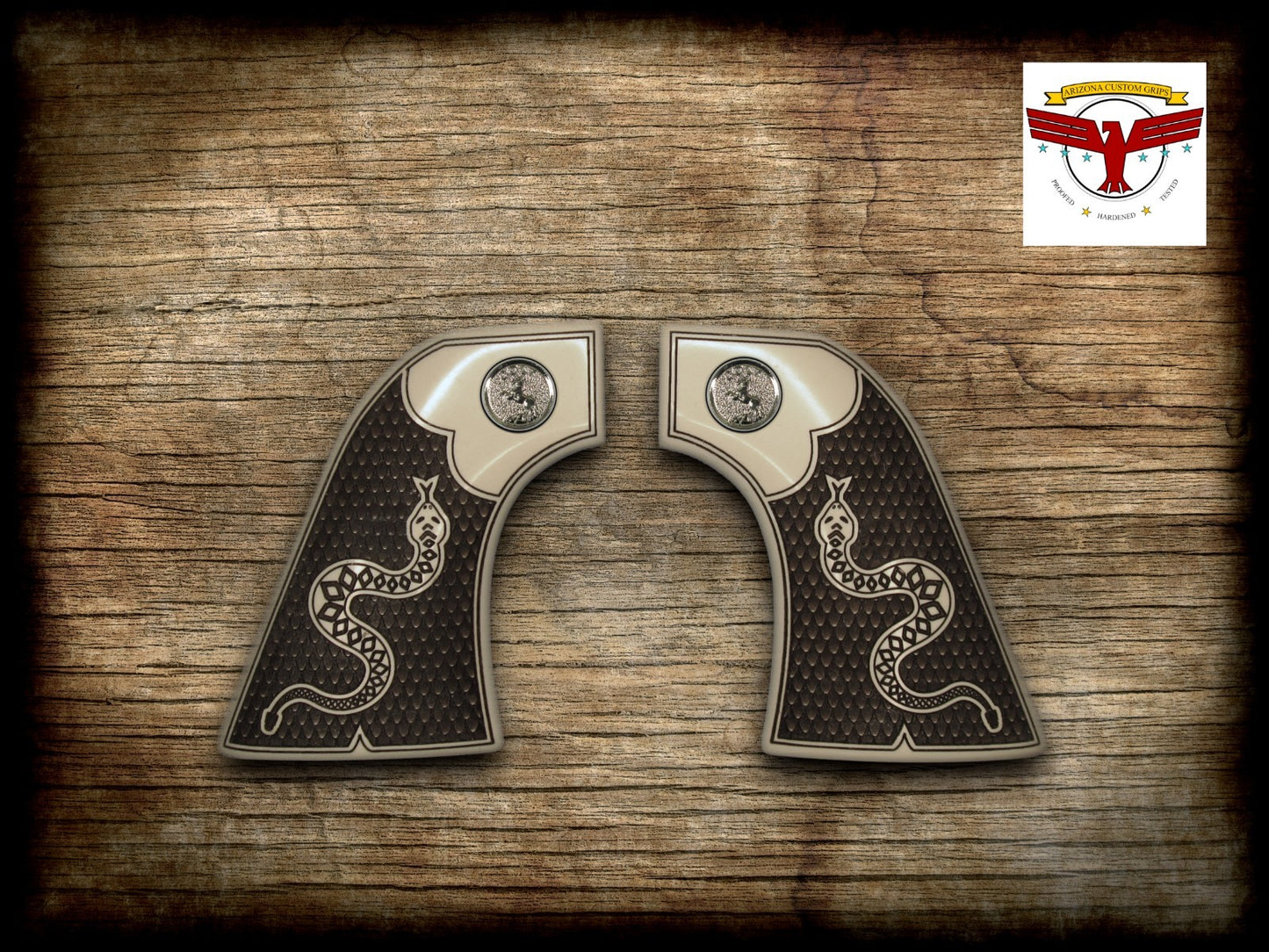 PIETTA FRONTIER, PISTOLERO, GREAT WESTERN II 2 MAGNA-TUSK GRIPS ~ 1P RATTLESNAKE