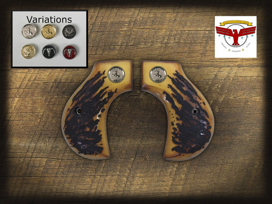 UBERTI / CIMARRON THUNDERER SAA MAGNA-TUSK™ AGED STAG GRIPS (alsoThunderstorm )