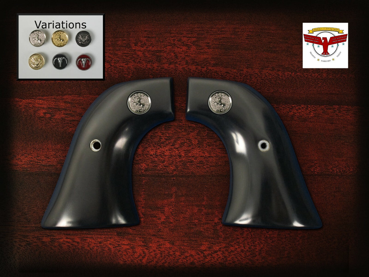 EAA BOUNTY HUNTER 2P SAA GRIPS ~ MAGNA-TUSK™ BLACK IVORY, TWO-PIECE STYLE