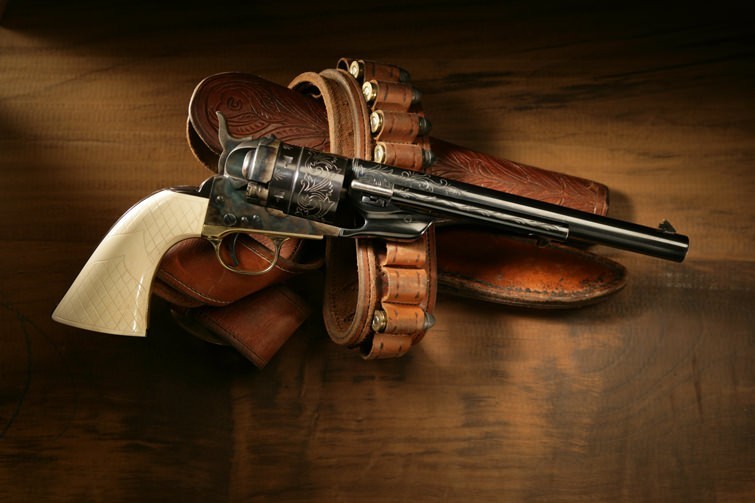PIETTA 1860 BLACKPOWDER & CARTRIDGE REVOLVER GRIPS ~ 1P LAST STAND Tom Selleck