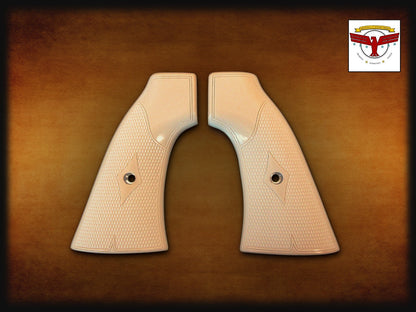 HENRY BIG BOY or GOLDEN BOY REVOLVER GRIPS ~ MAGNA-TUSK™ WHITE IVORY CHECKERED