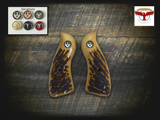 RUGER SPEED-SIX 6 Magna-Tusk™ PREMIUM AGED STAG GRIPS