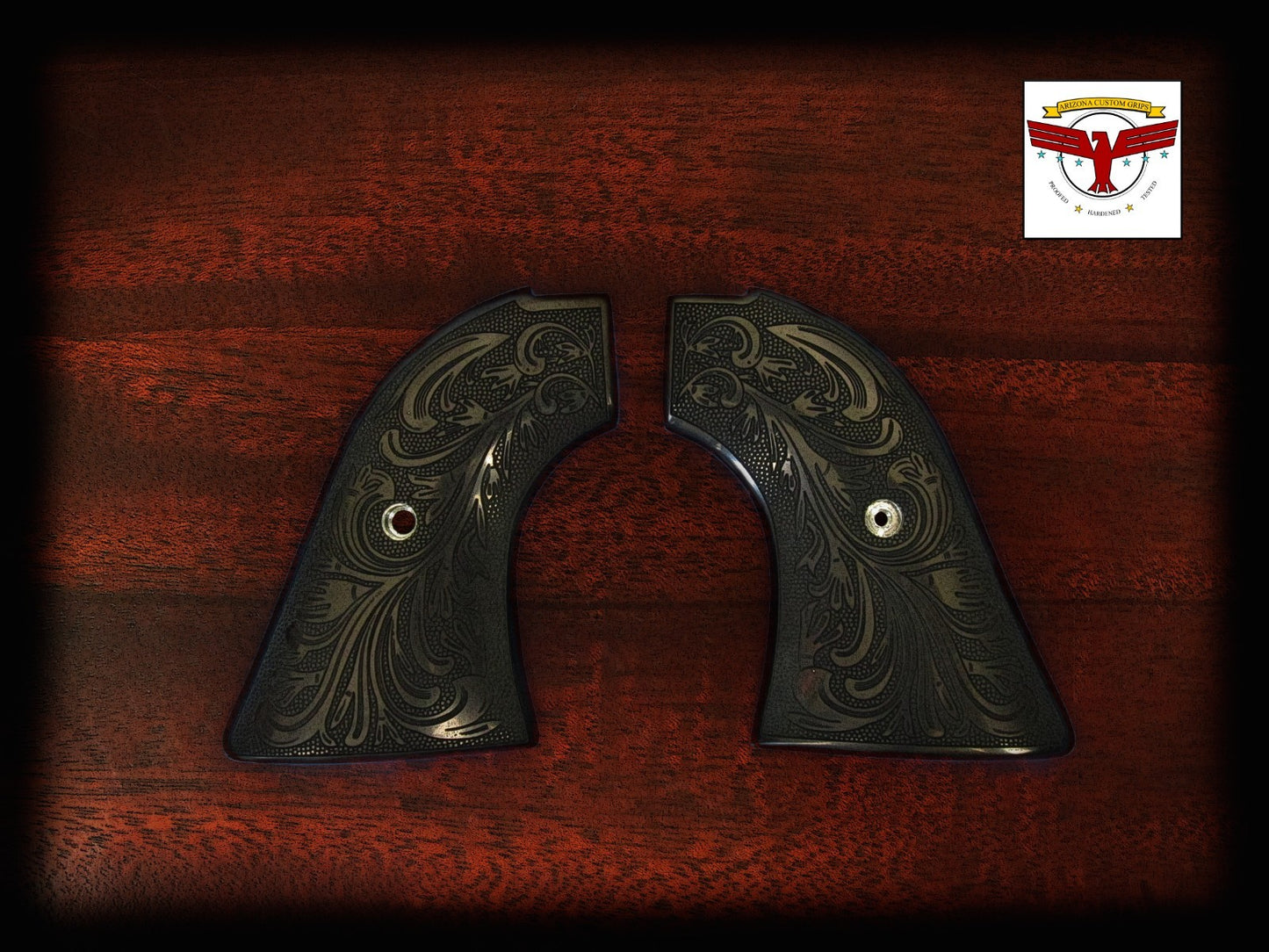 COLT FRONTIER SCOUT, .22 PEACEMAKER, .22 NEW FRONTIER GRIPS ~ BLACK IVORY FLORAL