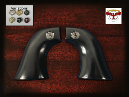 PIETTA FRONTIER, PISTOLERO, GREAT WESTERN II 2 MAGNA-TUSK GRIPS ~ 1P BLACK IVORY