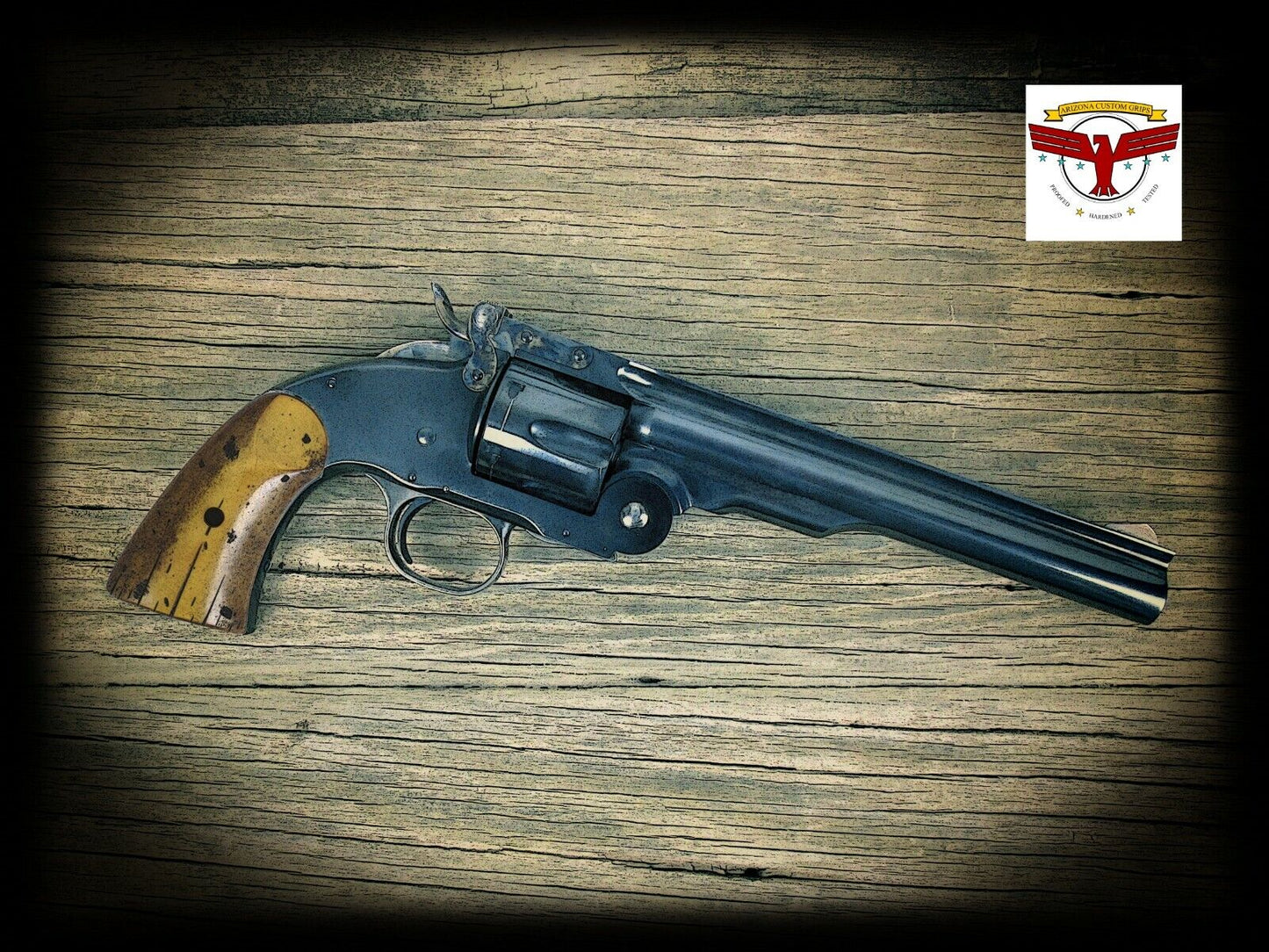 UBERTI SCHOFIELD AGED DISTRESSED IVORY GRIPS ~CIMARRON NAVY ARMS SCOFI ...