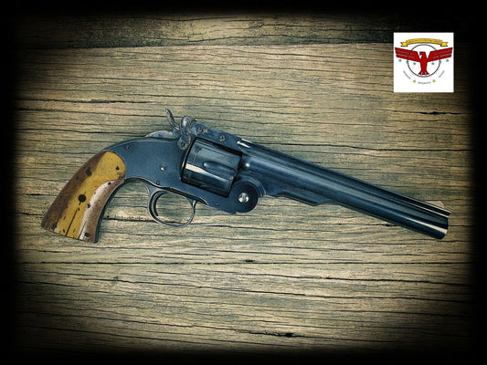 UBERTI SCHOFIELD AGED DISTRESSED IVORY GRIPS ~CIMARRON NAVY ARMS SCOFIELD ^